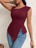 Women's European & American Style Elegant One-Shoulder Slim T-Shirt - Spring/Summer 2026 Collection
