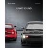 Electroplated 1/32 Alloy Dodge Hellcat Sports Car Model with Light and Sound Effects Collection Miniature Voiture Diecast Toy Vehicle