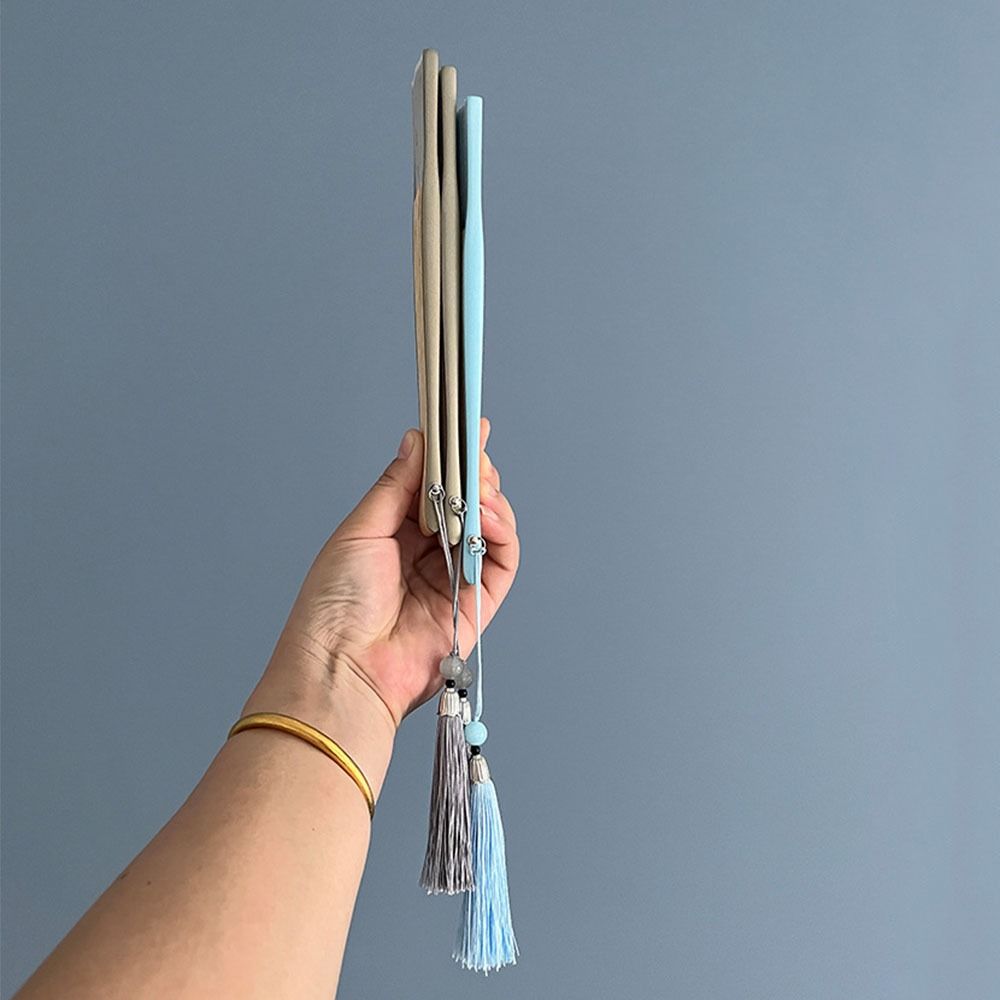 Chinese Style Folding Hand Fan Bamboo Frame Women's Dance Fan Retro Handheld Fan Home Use