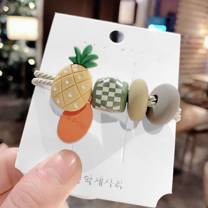 Exquisite Rhinestone Four-Leaf Clover Hair Tie - High Elastic Ponytail Rubber Band