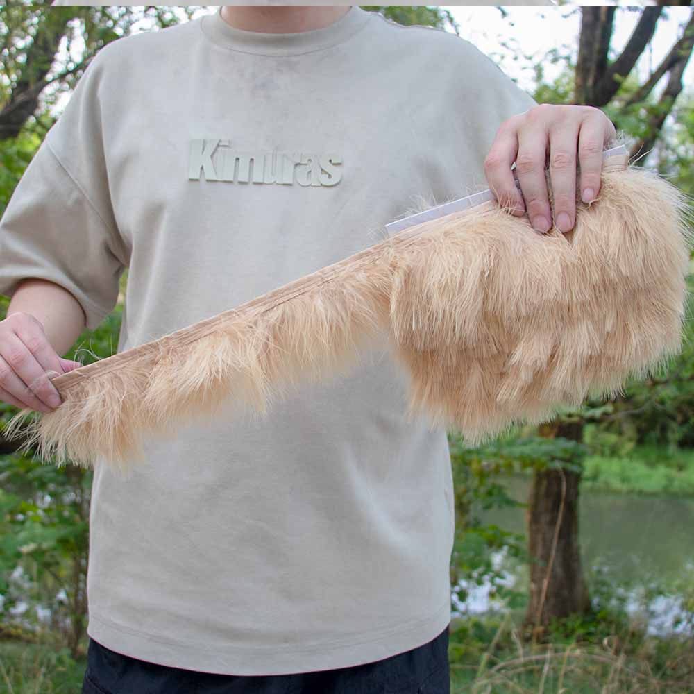 1M Weiche Truthahnfedern Besatz Fransen 8-10cm Weiß Marabu Feder für DIY Nähen Kleidung Bänder Hochzeitsfeier Kleid Dekoration
