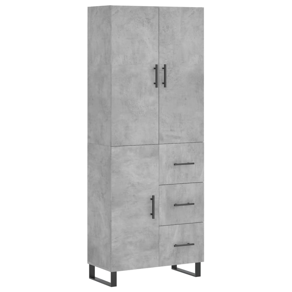 Highboard Concrete Grey 69.5 x 34 x 180 cm Particleboard