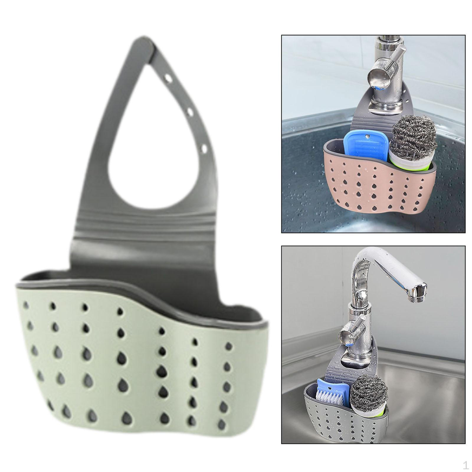 

Регулируемый держатель для губки для раковины с ремешком, органайзер, подвесная мыльница для полотенец, скраб зелёный