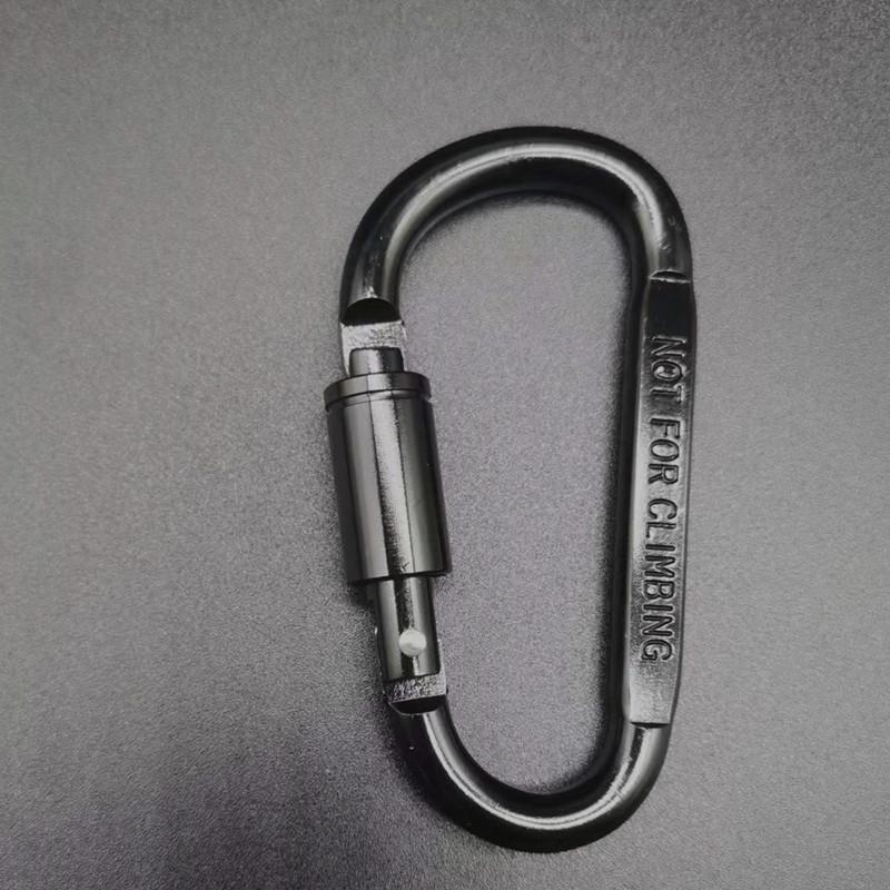 Portachiavi Moschettone di Bloccaggio a D in Alluminio per Esterno Clip per Zaino Gancio per Corda per Accessori Attrezzatura da Campeggio Escursionismo