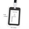 Unisex Work Color ID Card Holder Lanyard Badge Holders Identification Sleeve Dual Clear Business Exhibit School Strap Neck Hang