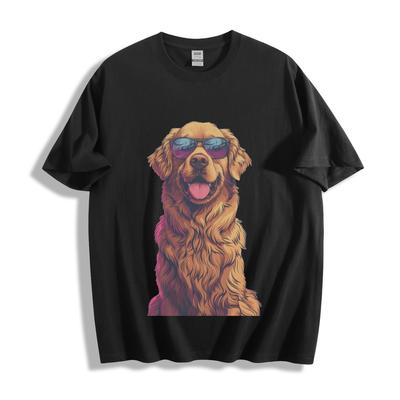 Cool Golden Retriever T-Shirt - Sunglasses Dog Design Unisex Tee