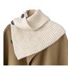Women's Versatile Autumn and Winter Scarf Korean Style Solid Color Cold Proof and Warm Neck Protection Knitted Shawl for Women.
