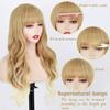 LISI HAIR Long Brown Wig with Bangs, Light Brown Wavy Wigs for Women, Synthetic Natural Wavy Long Brown Hair Wig for Daily Use