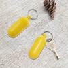 2 Pack Floating Keycha for Boat and Water Sports, Yellow Pill-Shaped Float Key Rings for Kayak, Sailing, Surfing, Fishing, Jet Ski, Car or House