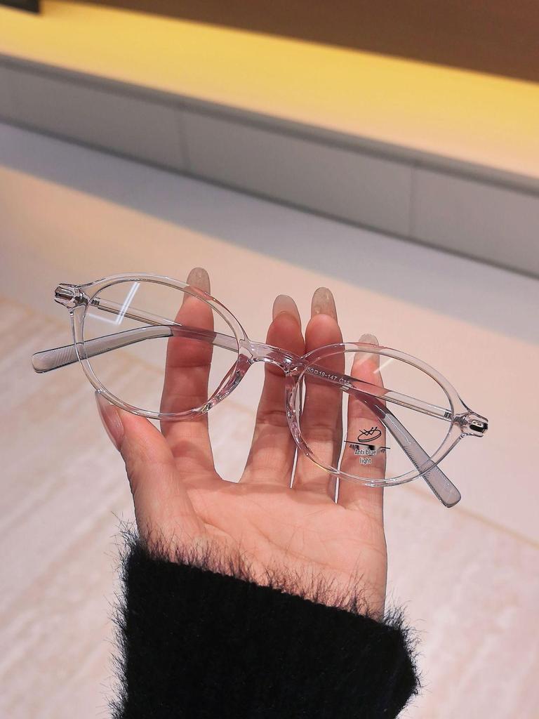 Stylish Oval Lightweight Unisex Glasses: Versatile Myopia-Compatible Soft TR Frame