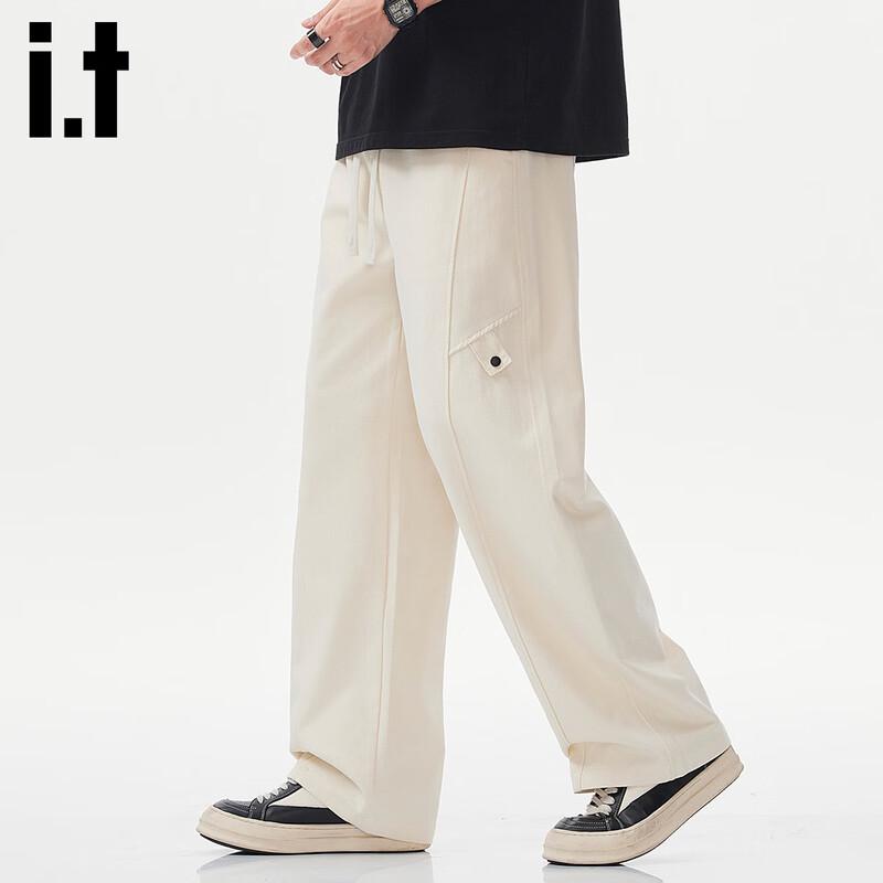 Izzue IT Men's Loose Straight-Leg Cotton Casual Pants