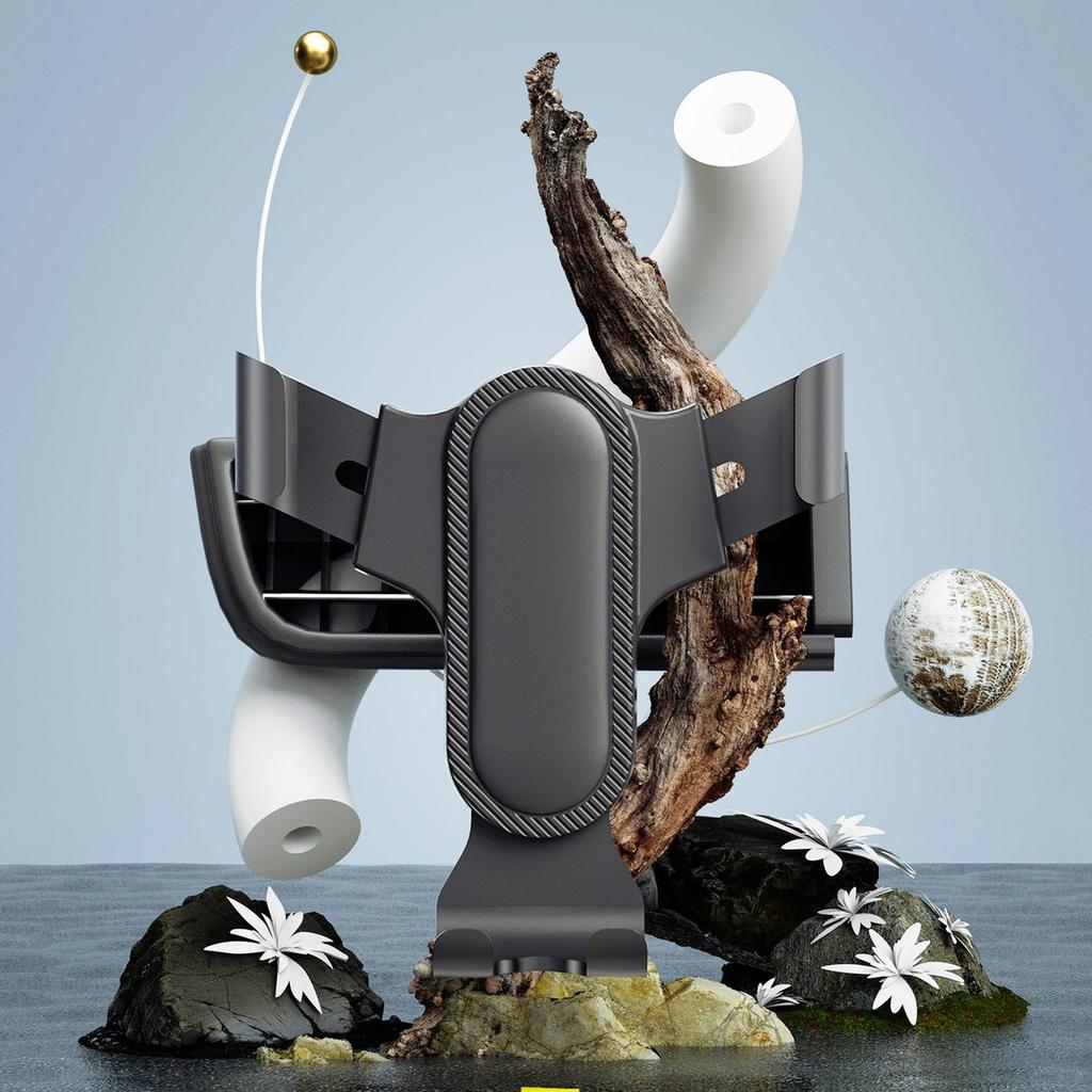 Uchwyt Samochodowy Grawitacyjny Do Telefonu Na Kratkę Wentylacyjną - Czarny