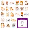 50 Watercolor Cat Stickers Cartoon Cute Cat Watercolor Stickers Decorative Luggage Guitarist Ledger Stickers