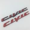 Metal Car Sticker Emblem Badge Decals Decoration For Honda CIVIC Logo Emblem Sticker Fender Trunk Badge Exterior Auto Accessorie