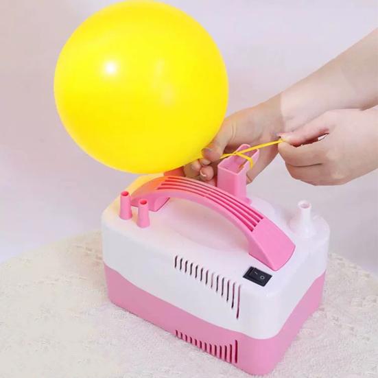 Electric Balloon Pump Portable Automatic Dual Nozzle 110V 600W Balloon Inflator Birthday Gender Reveal Baby Shower Balloons Party Supplies