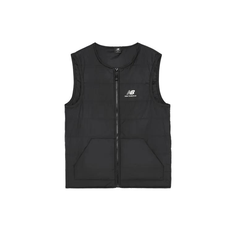 New Balance Puffer Jackets Men's Black Hooded Moderate Straight Fit (Unisex) Puffer Jackets AMJ13391 BK