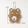 Cute Plush Squeak Little Bear Keychain Toy Stuffed Animal Bear Doll Pendant Backpack Bag Car Keyring Pendant Girl Gifts