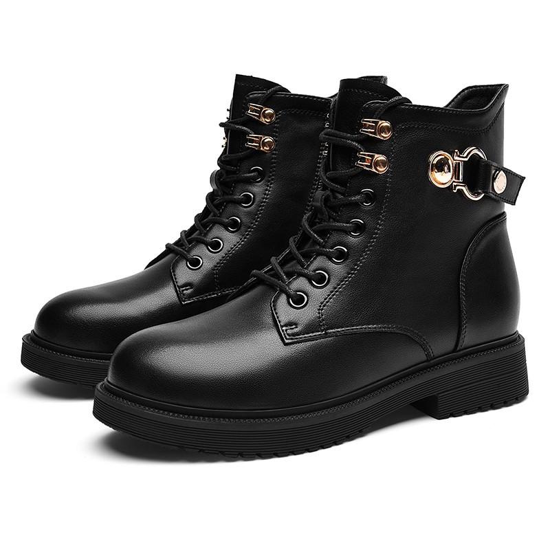 Autumn and winter new fashion velvet soft leather soft sole leather shoes Martin boots small short boots shoes