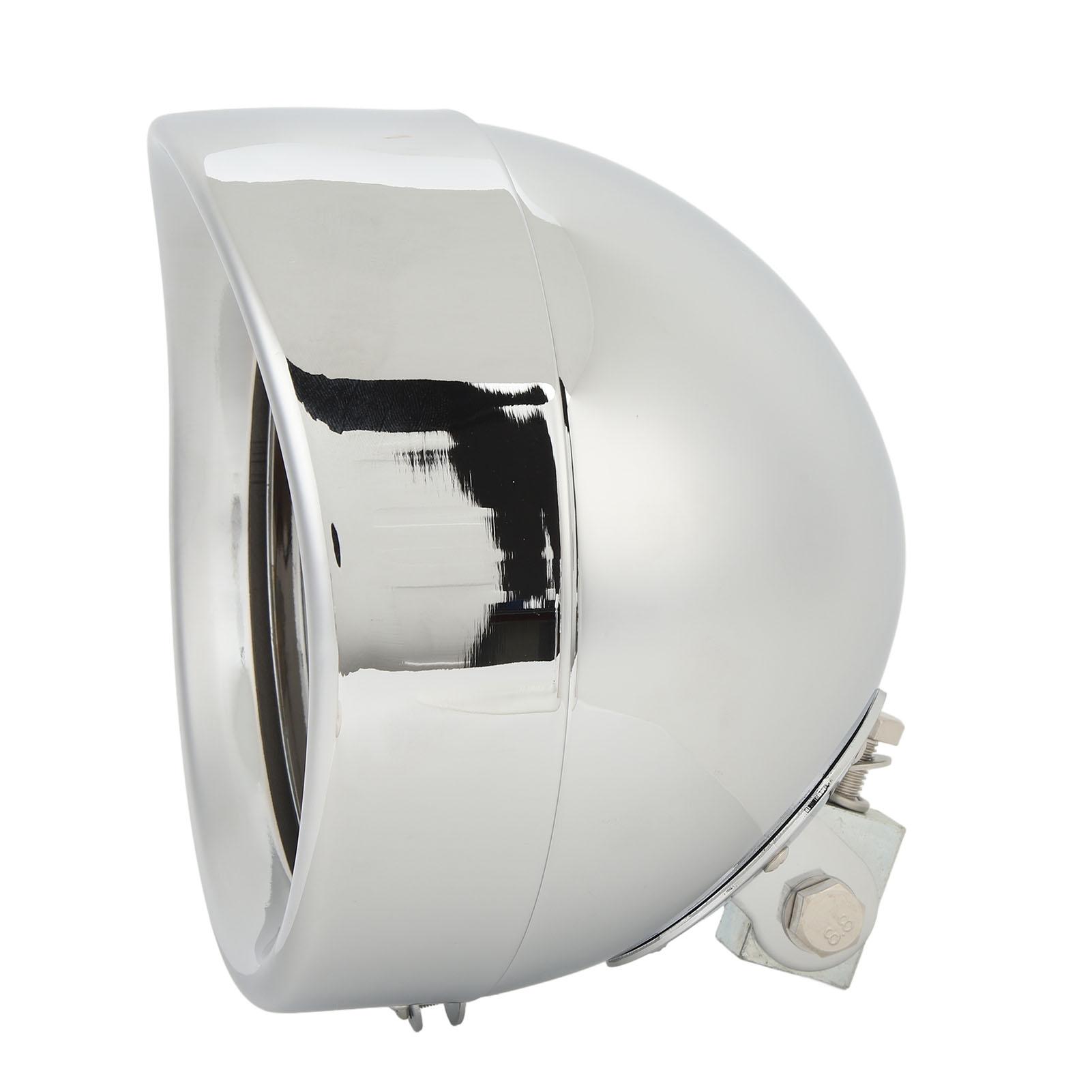 

Round Headlight Housing 67789‑91 Chrome Head Lamp Bulb Bucket Shell for Motorcycle with 7 Inch Headlight