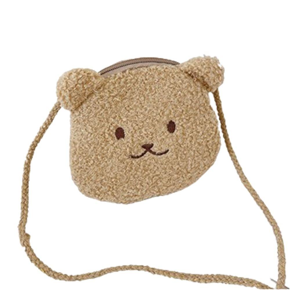 Cute Cartoon Bear Bag Plush Kawaii Coin Purses Lightweight Plush Crossbody Bags Children