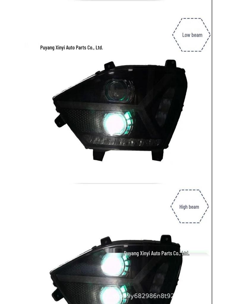 Howo H7G N5G LED Front Headlight Assembly with Dual-Lens and Flowing Turn Signal