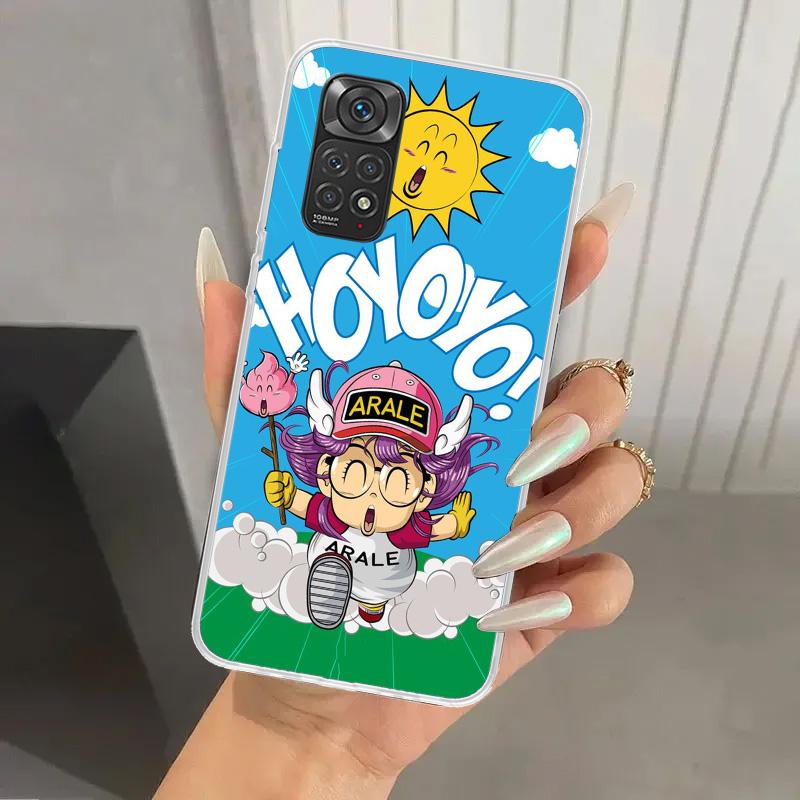 Dr Slump Arale Anime Phone Case for Xiaomi Redmi Note 15 14 14S 13 12S 12 Pro 11S 11 Plus 11T 11E 10S Soft Funda Print Shell Red