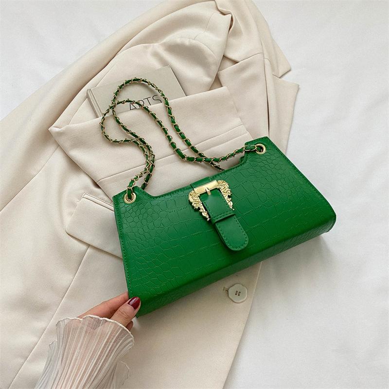 Chain trend bag women's summer new fashion simple shoulder bag casual trend messenger bag small square bag