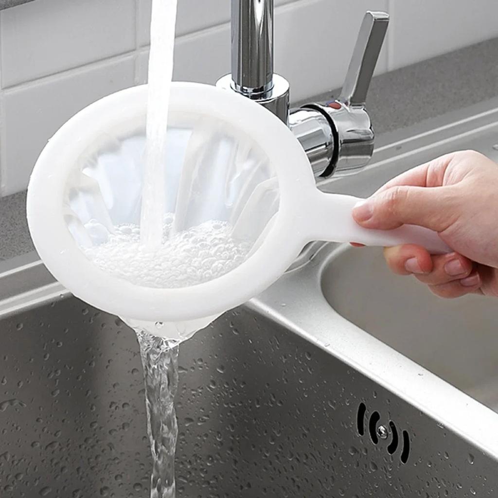 Fine Mesh Strainer Spoon Kitchen Food Strainers Reusable Fine Colander Mesh Sieve Strainer for Juice Soy Milk Coffee Wine Filter