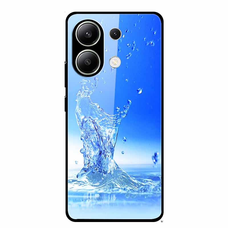 Glass Case For Xiaomi Redmi Note 13 Case Soft Bumper Tempered Glass Hard Back Cover For Redmi Note 13 Pro Phone Case Funda Coque