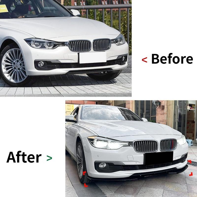 Labio Splitter Chin Spoiler Delantero Para BMW Serie 3 F30 F31 2013-2019 Parachoques Estándar Kit de Carrocería de Modificación Exterior Accesorios