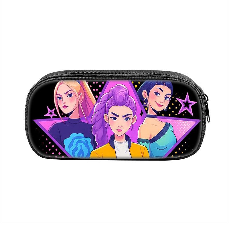 Kpop İblis Avcıları Saklama Kalem Çantası Büyük Kapasiteli Öğrenci Kalem Çantası Okul Malzemeleri