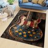 1Pc Guitar Print Rug - home decoration Carpet For Living Room Bedroom Flooring Computer Chair Area Rug