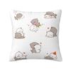 Custom Peach And Goma Eating Salad Modern Throw Pillow Cover Bedroom Decoration Car Cushion