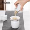 Matte White Ceramic Tea Strainer
