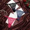 Transparent Bow Flower Briefs Low Waist Women Underwear Underpants Lace Mesh Thong  Gifts