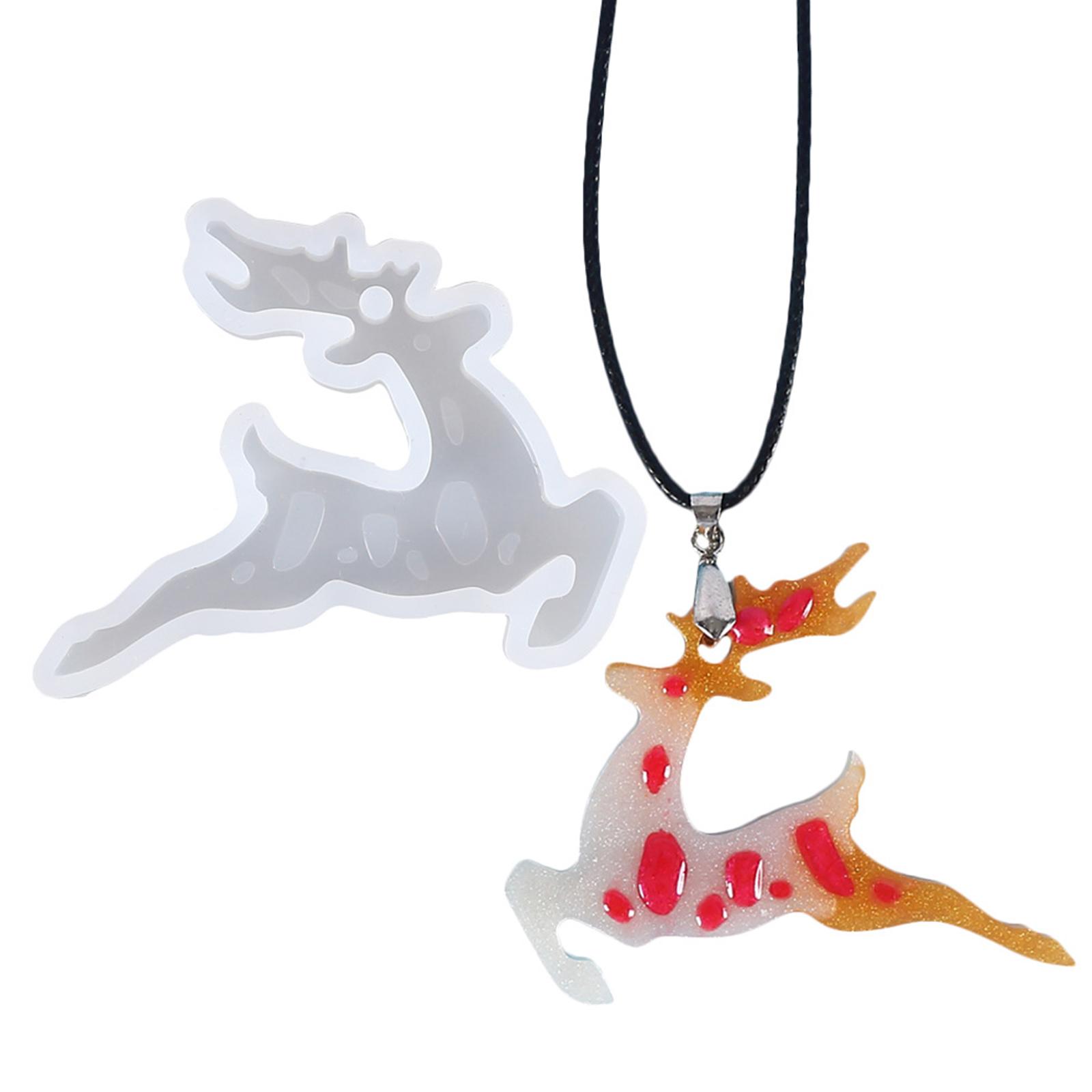 Resin Casting Silicone Mold Christmas Series Keychain Pendant Jewelry Mould DIY