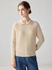 Elegant Lapel Cashmere Knitwear: Women's Long Sleeve Doll Collar Casual Sweater