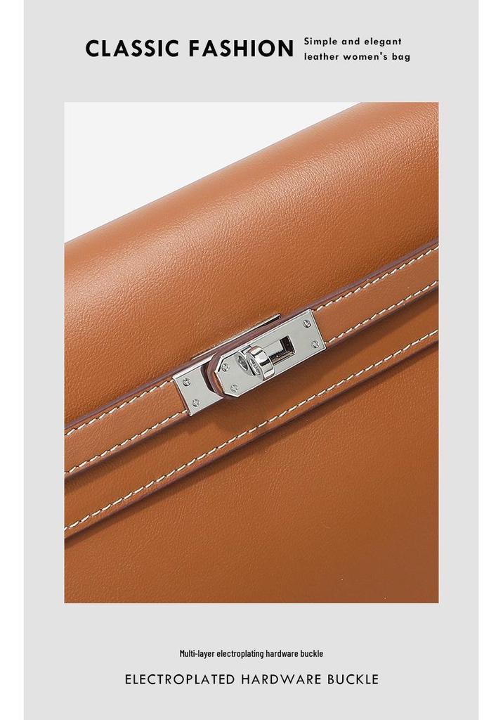 Borsa a Tracolla Kelly alla Moda in Pelle di Vitello per Donna - Borsa a Spalla Versatile, di Alta Gamma, in Vera Pelle con Sensazione di Lusso Leggero