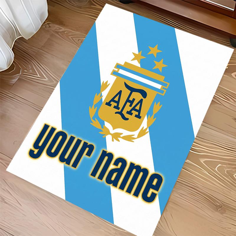 Custom personalization Argentine Football Association Print Area Rug - Soft, Washable Non-Slip Indoor Mat,Living Room,Home&Office Decorative Rug