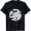 Flying Bats Moon Creepy Gothic Halloween Costume T Shirt