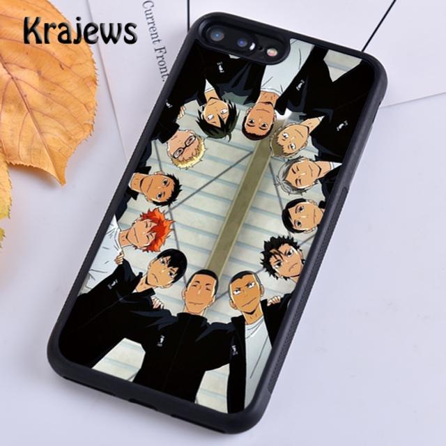 Krajews Haikyuu!! Volleyball Team Logo Phone Case For iPhone 14 5s SE 6s 7 8 plus X XR XS 11 12 13 pro max Samsung S21 S22 ultra