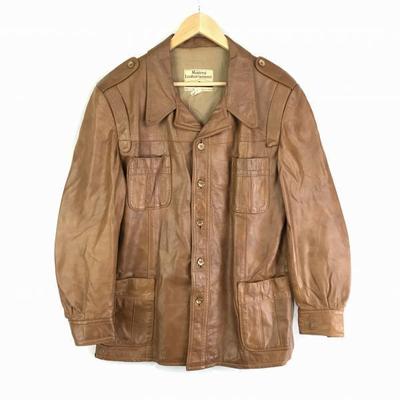 Vintage? Made In Canada/Montreal Leather Garment/Genuine Leather Jacket/46/L/Brown/(USED)
