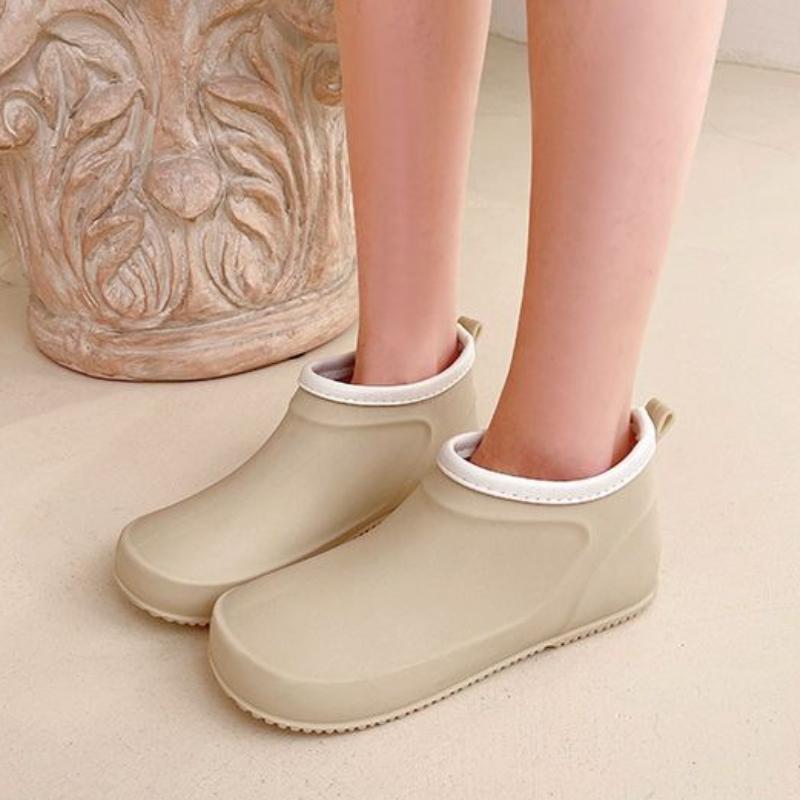 Premium Short Rain Boots for Women Waterproof & Non-Slip Kitchen Shoes Low-Cut Durable Ankle Boots for Wet/Dry Use