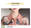 Elegant Ice Silk Short-Sleeved T-Shirt for Moms - Stylish Lapel Top for Middle-Aged and Elderly Women