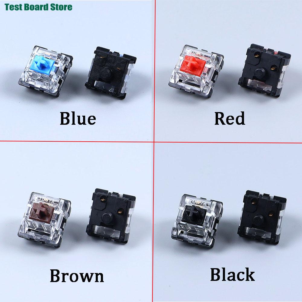 10/50/100 Stück Tastenkappen Schalter 2-Pin Mechanische Tastatur Schwarz Blau Braun Rot Tasten Schalter für Mechanische Tastatur mit Hintergrundbeleuchtung