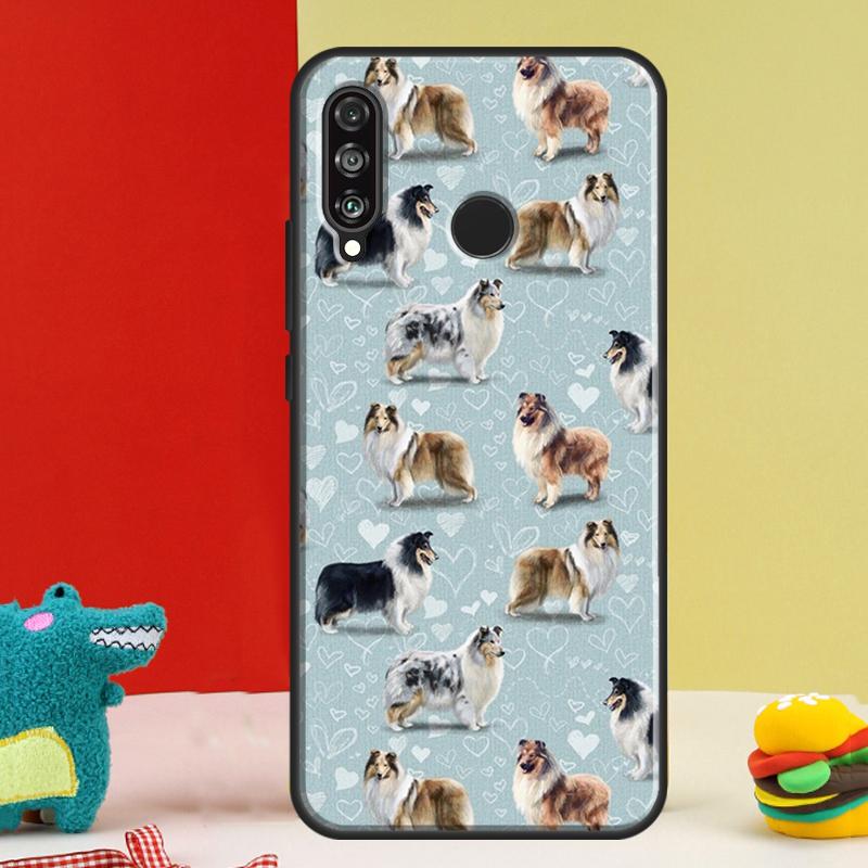 Cartoon Border Collie For Huawei Nova 12i 12s 11i 5T 9 10 SE Y91 Y90 Y60 Y70 Y72 Y61 P60 Pro P20 P40 P30 Lite Case