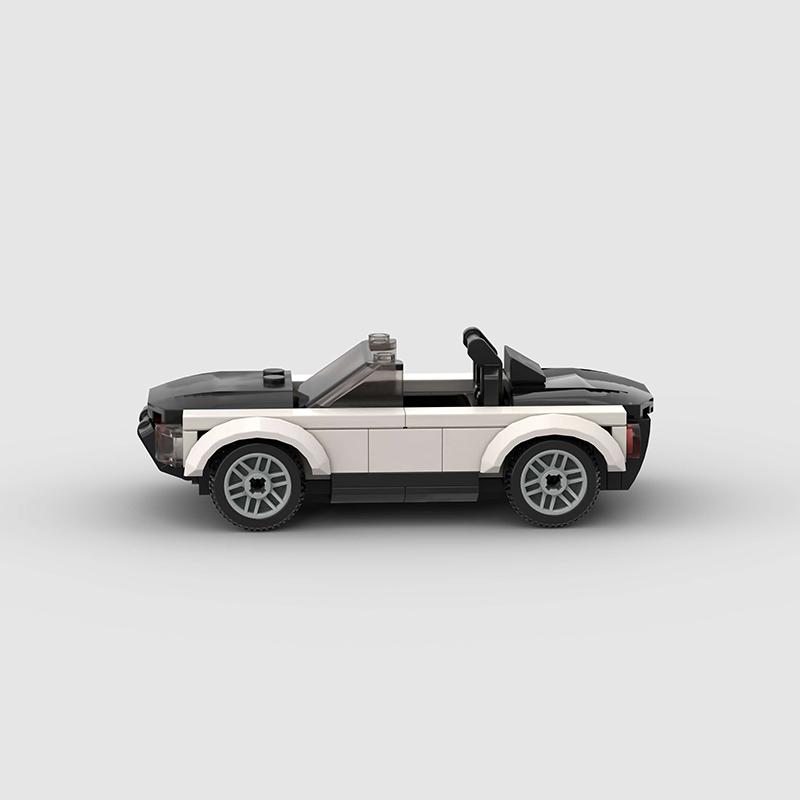 MOC Konvertierbares Speed Car Super Rennfahrzeug Modellbaustein Renn Rallye Sport Ziegelstein Spielzeug Weihnachtsgeschenk Stadt Technisch