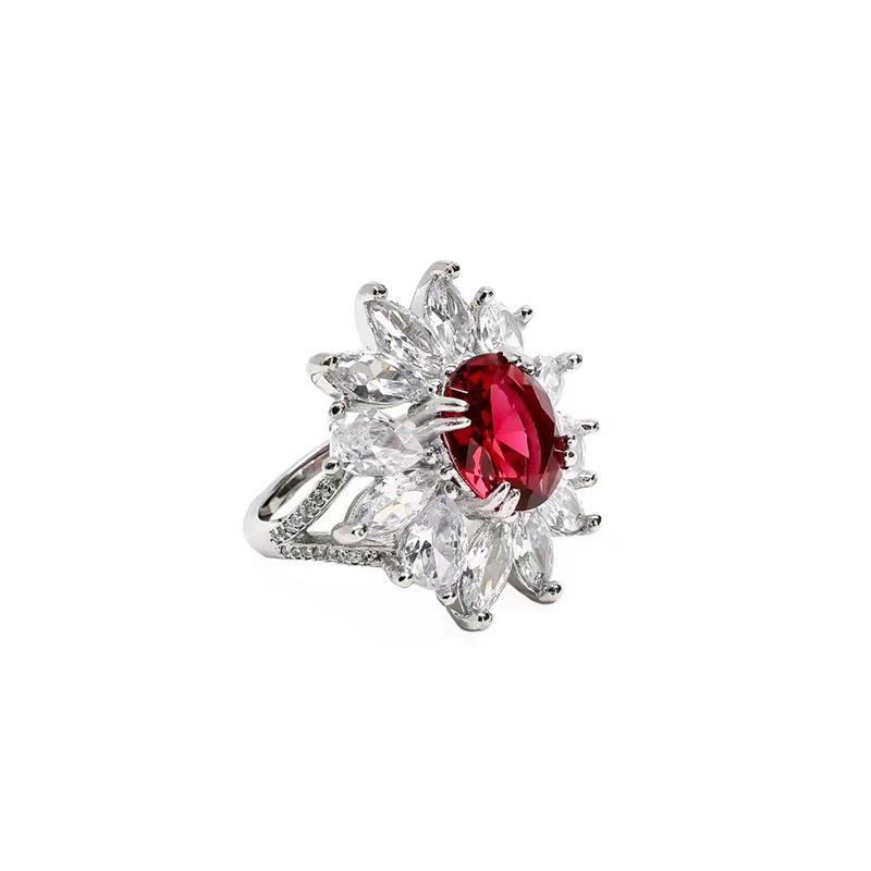 Elegant Pigeon s Blood Red Gem Adjustable Ring for Women – Versatile, High-End Style Adjustable