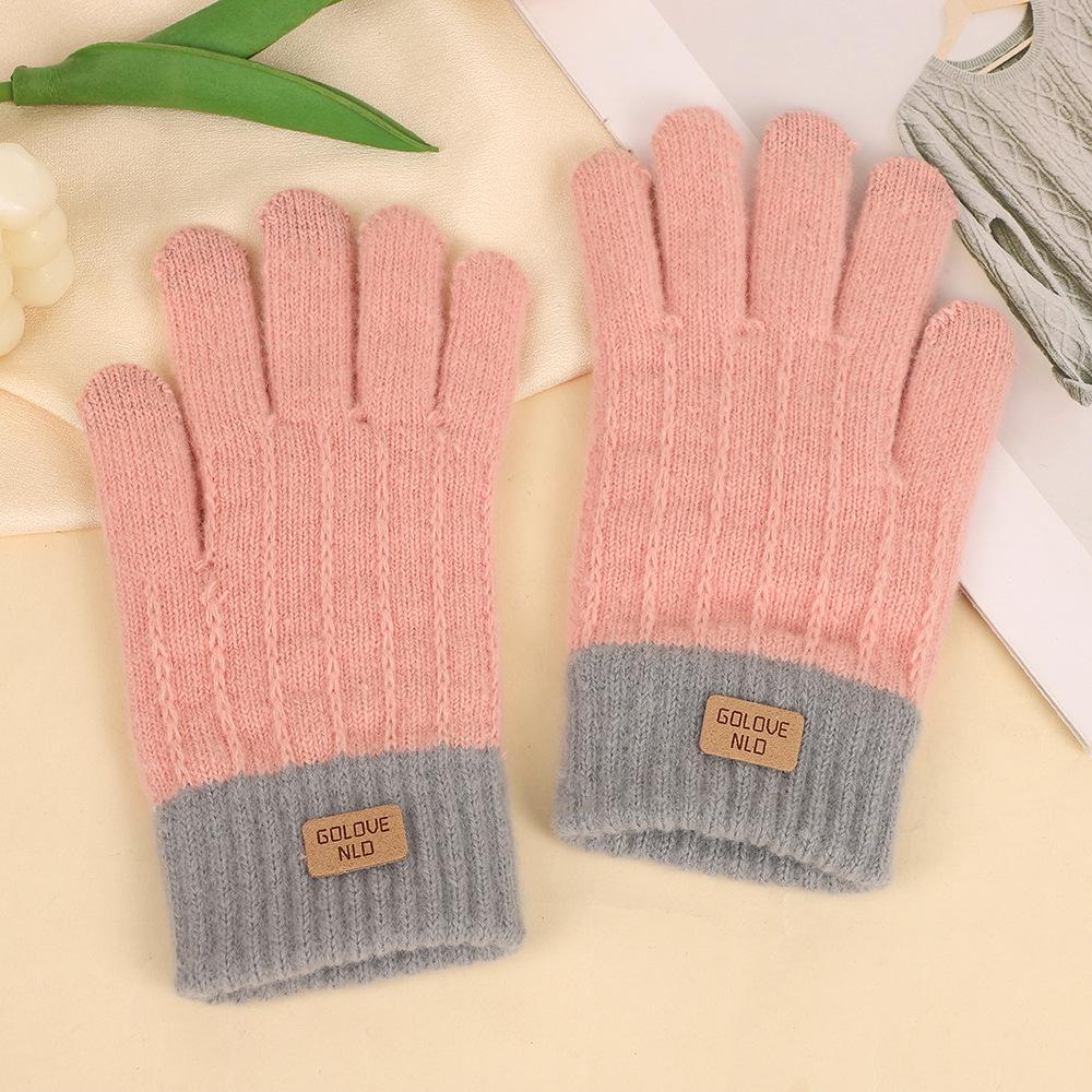 

Женские зимние жаккардовые велосипедные перчатки с флисовой подкладкой и сенсорным экраном One Size