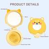 Mini Folding Mirror Comb Massage Anti Static Hair Brush Animal Shape Cute Air Cushion Comb Round Hair Styling Tool